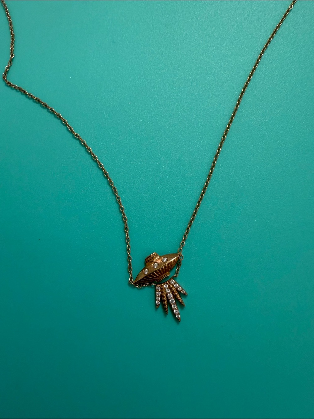 Sofia Zakia Tender Abduction UFO Diamond Necklace - Picture 6 of 7